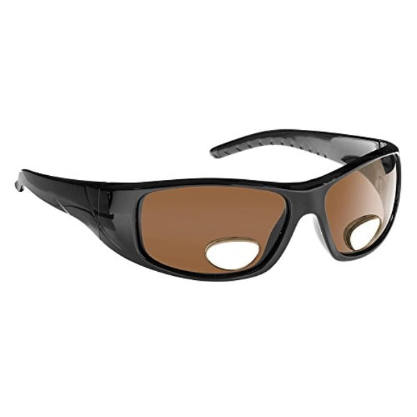 fisherman eyewear-polar view-black frame-brown polarized lens-bifocal ...