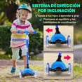 thumbnail image 2 of Monopatin Scooter para Niños de 2 a 5 Años Hurtle, 3 Ruedas con Luces LED, Mini Kickboard con Freno, Manillar Ajustable de 63 cm a 71 cm, Antideslizante, Patin del Diablo, Azul, 2 of 7