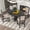 56" Table + 4 pcs Black Chairs, variant on Legendstone 56” Farmhouse Dining Table for 6 Seat, Extendable Round Table with X-Shape Base for Kitchen, Dining Room,Black(Only Table)