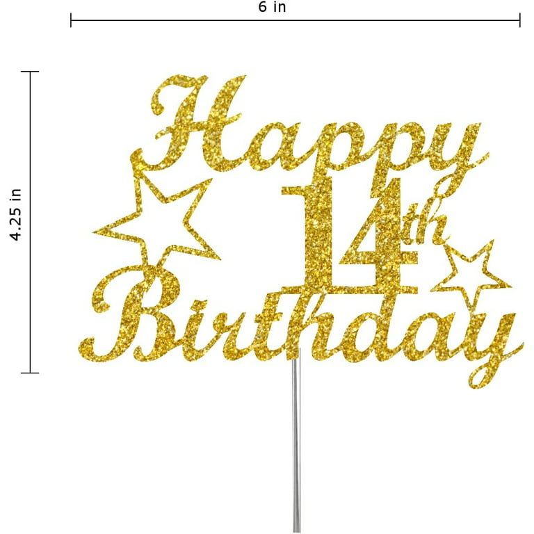 74 Birthday Cake Topper Gold Glitter, 74th Party Decoration Ideas