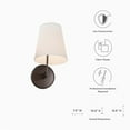 thumbnail image 7 of Modway Surround Metal and Fabric Wall Sconce in White/Bronze, 7 of 7