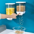 thumbnail image 4 of DOLITY 5x Kitchen Clear Wall Mounted Food Storage Container Box Cereal Grain Dispenser, 4 of 9