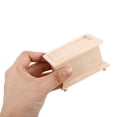 thumbnail image 3 of Wooden Dollhouse Chest Box Miniature Chest Doll House Storage Cabinet Doll Bedside Tables Unfinished Wood Bed Room Furniture, 3 of 8