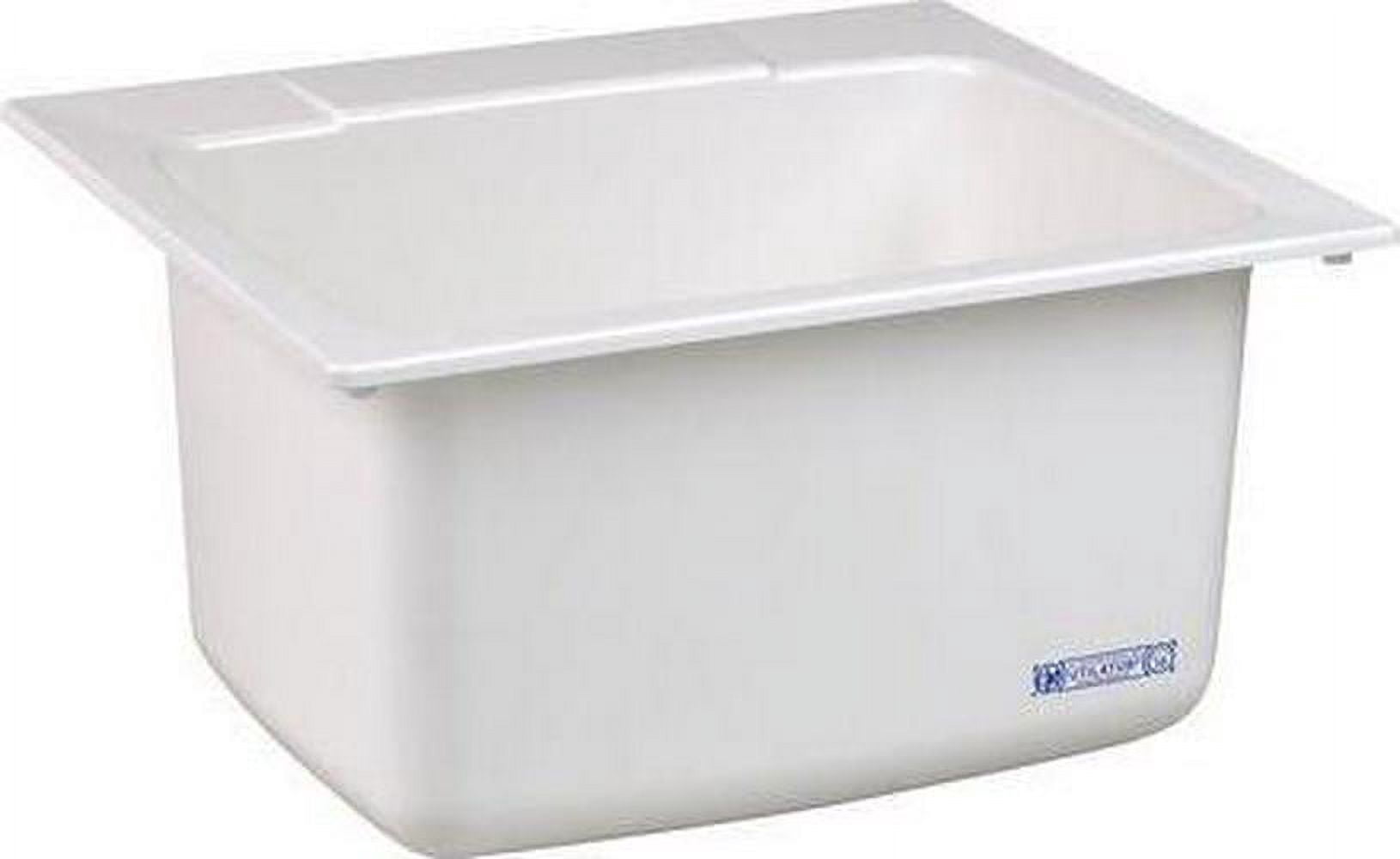 Mustee 22 in L x 25 in W x 13 3/4 in H, Drop-In, Fiberglass, Utility Sink
