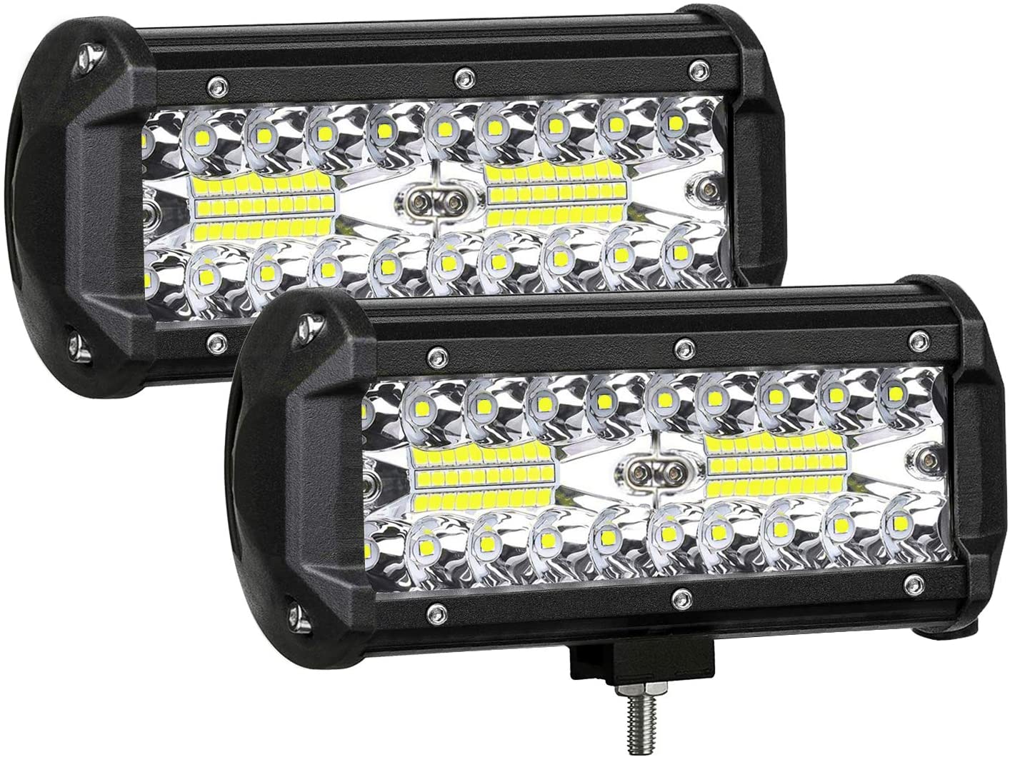 2x 9inch LED Work Light Bar 54W Straight Truck Off-road ATV SUV Boat Driving Jee