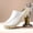 Beige, variant on Men's Slip-On Leather Clogs, Casual Chunky Sole Mule Slides