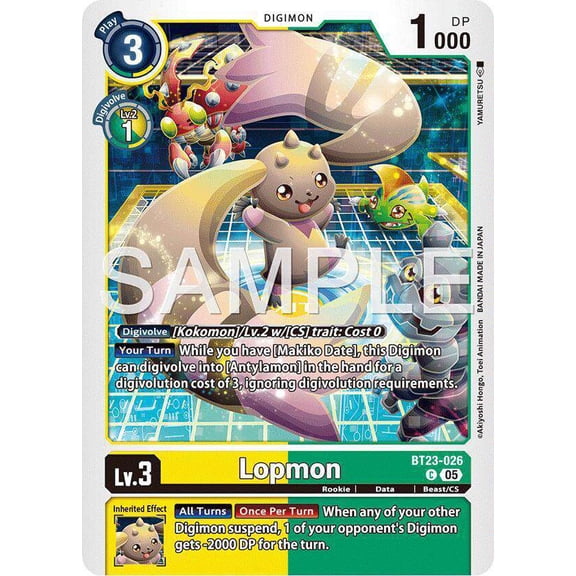 Digimon Hackers' Slumber Common Lopmon BT23-026