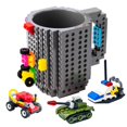 thumbnail image 1 of Taza De Ladrillo Incorporada, Taza De Café Novedad Divertida Compatible Con Lego, Taza De Bloques De Construcción Diy Creativa Gris. Afortunado Sencillez, 1 of 5