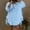 Light Blue, variant on Long Sleeve T Shirts for Women Women's Flounce Hem Blouse Oversized Ruffle Dress Shirt