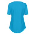 thumbnail image 6 of Ladies Summer Tops Trendy Sexy Zip V Neck Shirts Fashion Elegant Short Sleeve Solid Blouse Womens Casual Loose Fit Tees Ladies Going Out Tops, 6 of 6