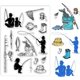 thumbnail image 1 of Sellos transparentes con diseño de pesca, sombrero de pez, caña, barril, sellos decorativos de silicona transparentes, sellos de goma, 1 of 9