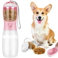thumbnail image 2 of Bouteilles d'Eau pour Chien avec Contenant pour Nourriture 550 ml Distributeur Portable de Bouteille d'Eau pour Chien Étanche Bouteille de Marche pour Chien Bouteille Réutilisable pour Animal de Compagnie Bouteille de Boisson de Qualité Alimentaire Bol d'Eau de Voyage pour Chiens Animaux de Compagnie O, 2 of 11