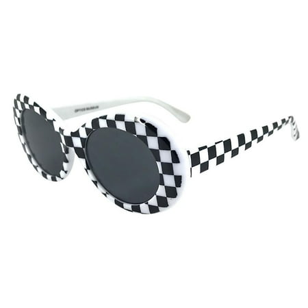 Retro Vintage Clout Goggles Unisex Sunglasses Rapper Oval Shades Grunge ...