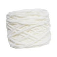 thumbnail image 3 of de chenilla grueso, hecho a mano, ligero, para decoración del hogar, , grueso y voluminoso, para sombreros, proyectos de crochet, suéteres, Blanco, 3 of 8