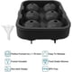 thumbnail image 3 of Silicone Ice Cube Tray Round Ice Cube Mold Sphere Ice Ball Maker (6 Round Ice Balls Black), 3 of 5