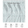 thumbnail image 5 of Teal Striped Wrap Around Bed Skirts for California King Bed 18" Drop,Bed Skirt with Adjustable Elastic Belt Dust Ruffle Bed Valance for Bedroom Hotel Modern Abstract Art Geometric Bed Frame Cover, 5 of 7