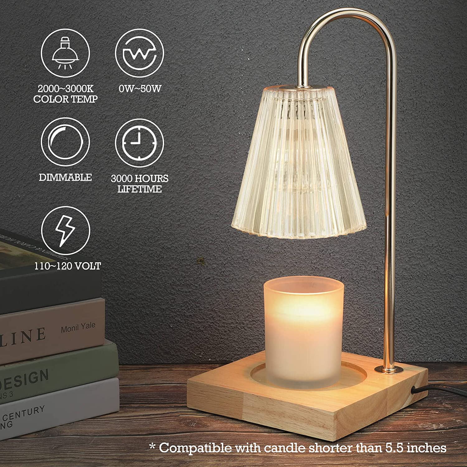 Candle Warmer Lamp Dimmable Electric Candle Wax Melter Lamp White – ZakkaNZ