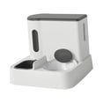 thumbnail image 3 of Comedero automático para gatos, bebedero, suministros de viaje para mascotas, alimentación y bebida para gatos gris, 3 of 9