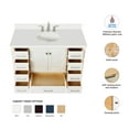 thumbnail image 3 of Ariel Cambridge 49 In. Oval Sink Vanity With White Quartz Countertop In White, 3 of 10