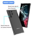 thumbnail image 4 of TakFox For Samsung Galaxy S22 Ultra Case, Shockproof Rugged Full Protection Soft TPU Bumper Clear Case Shell Ultra-Thin Slim Fit Flexible Rubber Anti-Scratch Cover, 4 of 7
