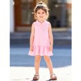 thumbnail image 3 of Bellafa Toddler Girls Sleeveless Lapel Neck Summer Dress Princess Ruffle A-Line Cotton Sundress Kids Casual Polo Dresses 2-7 Years, 3 of 9