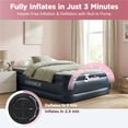 thumbnail image 4 of Cherimor Queen Air Mattress with Built-in Pump, 18 in Raised Pillow-Top Inflatable Guest Bed for Sleepovers, 800 lb Capacity, Blue, 4 of 15