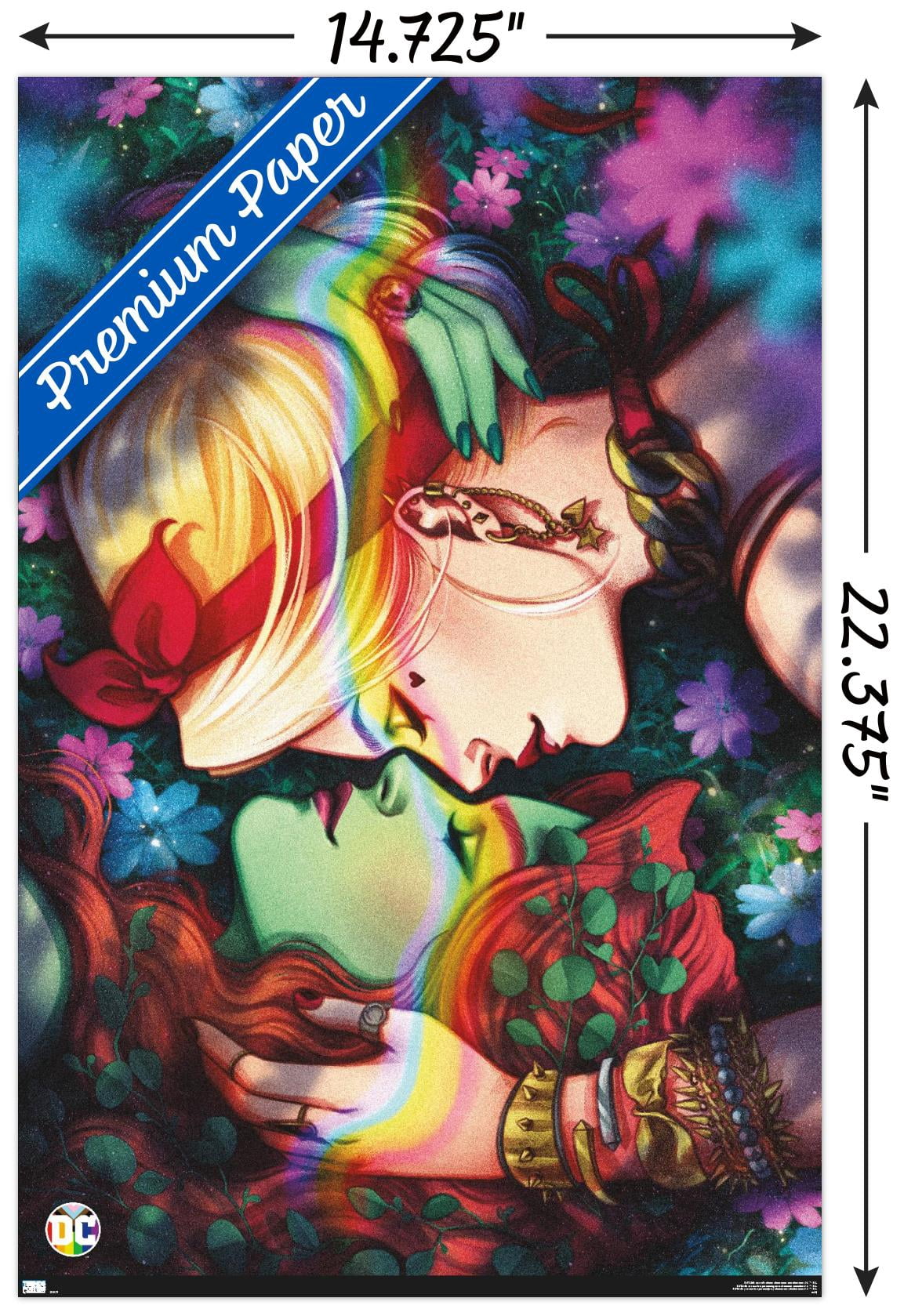 DC Comics - Harley Quinn and Poison Ivy Pride Wall Poster, 14.725" x 22.375"