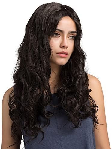 Long Curly Wig Wavy Wigs Synthetic Hair Wigs Long Black Wave Wigs for Women 26 Inches for Daily Party