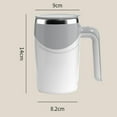 thumbnail image 3 of GUOOL Auto Mixing Coffee Mug Intelligent Mixer Thermal Mug Stainless Steel Auto Mixing Gray Battery Type, 3 of 9