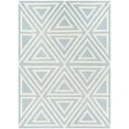thumbnail image 2 of SAFAVIEH Kids Triangle Shapes Wool Area Rug, Blue/Ivory, 5' x 7', 2 of 6