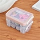 thumbnail image 4 of Juego de 30 cajas de costura, herramientas completas, kit de costura con mango de doble uso de tres capas y estuche para el hogar, color rosa, 4 of 9