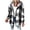 Black, variant on Plaid Wool Feel Lapel Collar Jacket for Women, Open Front Long Sleeve, Elegant Vintage Fall Outerwear, 1 Piece, S-XXL, Plus Size Friendly