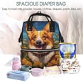 thumbnail image 4 of Kdxio Baby Diaper Backpack,Multi-Function Travel Backpack Nappy Bags,Nursing Bag, Fashion Mummy,Roomy Waterproof for Baby Care(Artistic Sunflower Corgi), 4 of 5