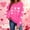 Hot Pink, variant on Fznquz Womens Sweatshirt Love Print Crew Neck Valentines Sweatshirts Fashion Oversized Cute White Womens Fashion XS