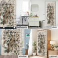 thumbnail image 6 of Owl Tree Branch Flower Fabric Shower Curtain Vintage Postmark Washable Shower Curtains for Bathroom, Waterproof Bath Curtain with Hooks Home Decor 72x72in, 6 of 8