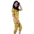 thumbnail image 5 of Moomaya Printed Cotton 3/4 Sleeve Shirt With Capri 2 Piece Nightwear Set Sleepwear For Womens, 5 of 7