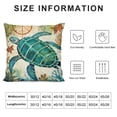 thumbnail image 5 of COMIO  Sea Turtle Throw Pillow Case Mediterranean Style Sea Theme Decorative Square Cushion Cover for Pillow Inserts, 5 of 5