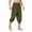 Green, variant on asjyhkr Mens Capri Joggers Cotton Linen Drawstring Elastic Sweatpants Wiht Pockets Athletic Running Gym Trousers