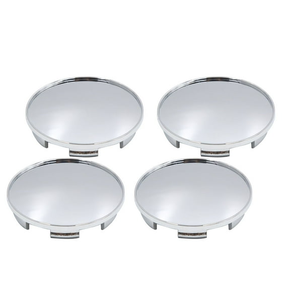 REGALWOVEN 4 pcs 68mm Dia 6 Clips Car Wheel Tyre Center Hub Caps Covers Protector Chrome