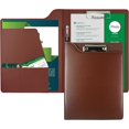 thumbnail image 1 of shiyou-Portfolio Folder Binder-Business Leather A4 Padfolio Portfolio, Durable and Lightweight Conference Interview Resume Document Binder Organizer with Card Holder Writing Pad, Brown, 1 of 4
