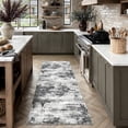 thumbnail image 3 of BERTHMEER 2'x6' Washable Runner Rugs Non Slip for Hallways Bathroom Bedroom Entryway Kitchen Black Neutral Modern Abstract Runner Rugs, 3 of 5