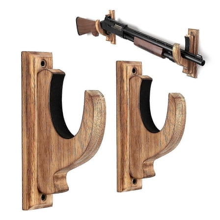 Wooden Display Rack For Gun Rifle Shotgun Wall Mount Holder