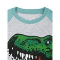 thumbnail image 3 of Bellafa Toddler Kids Boys Long Sleeve Top and Pants Pajamas Set Cotton 2 Piece Dinosaur Slpeepwear Set For 2-10 Years, 3 of 7