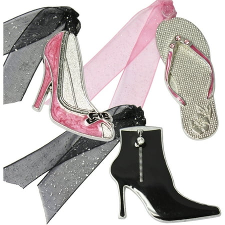 Personalized Gloria Duchin 3pc Ladies' Shoe Ornament Set