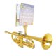 thumbnail image 2 of Trumpet Trombone Sheet Music Clip Marchings Bands Holder Trumpet Lyre Clamp Metal Music Stand for Practicing Beginners, 2 of 4