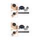thumbnail image 4 of Riwesomey Vertical Self Centering Dowel 6/8/10mm for  Carpenters Woodworking Craft Negro 2piezas, 4 of 6