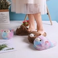 thumbnail image 2 of Cute Fuzzy Alpaca Plush Slippers- Animal Slippers Novelty Llama Slippers Non-Slip Warm Slippers for Ladies Children, 2 of 18