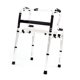 thumbnail image 3 of Andador plegable de aleación de aluminio, portátil, con soporte de apoyo, ajustable, para recuperación, para personas mayores, con doble reposabrazos, asiento de baño y placa, 3 of 12