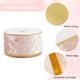 thumbnail image 5 of Cinta de terciopelo rosa de 2,5 pulgadas con alambre, borde dorado suave, brillo metálico, cintas navideñas de una sola cara, rollo a granel con carrete, 5 of 9