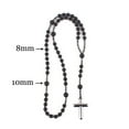 thumbnail image 6 of AOOOWER Hematite Blessing Rosary Prayer Necklace with for Cross Pendant Religious Jewelry for Cross Religious amulet Long Chain, 6 of 8